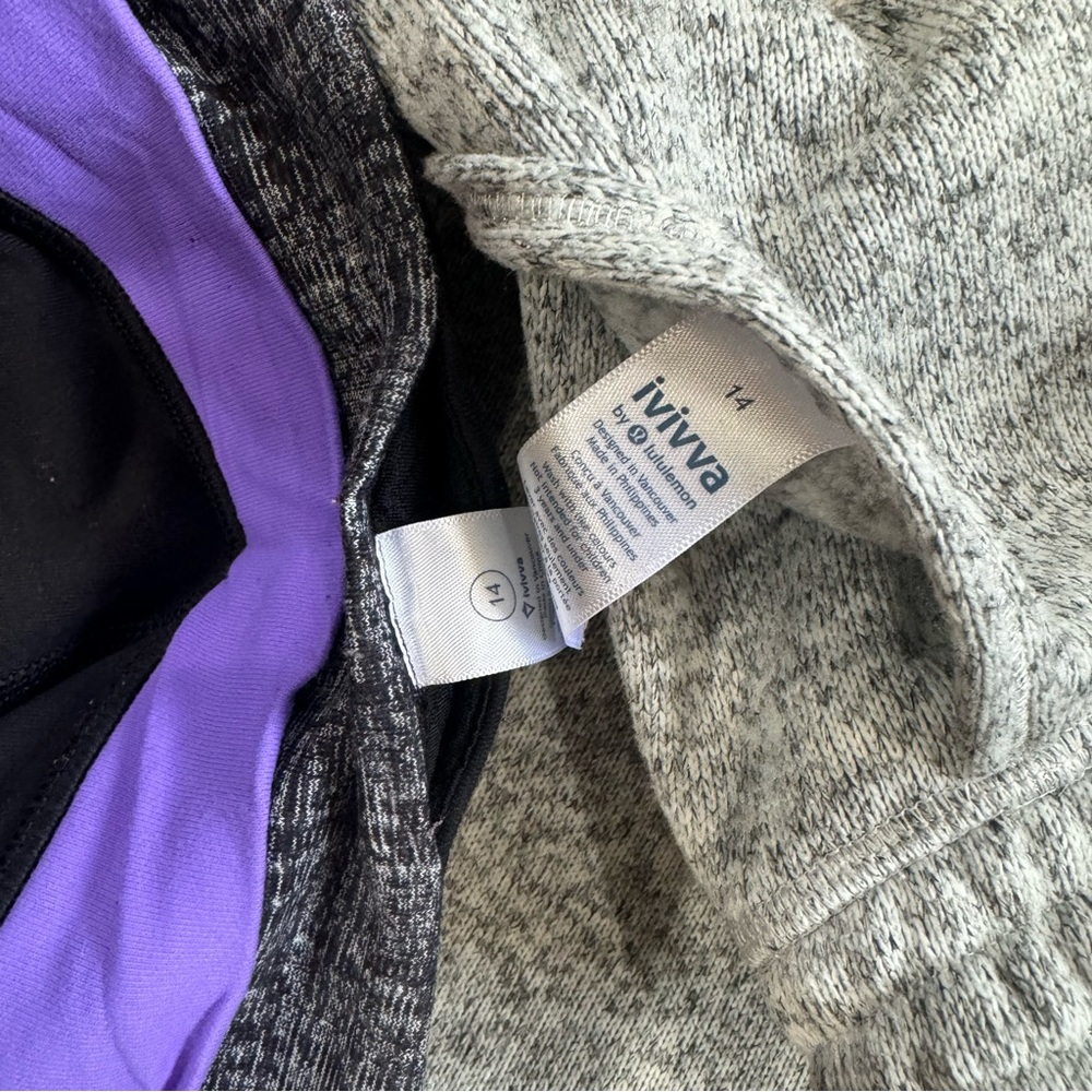 IVIVVA By Lululemon Girl Lot Of 10 Sz 14 Jackets Fleece Pants Leggings Leotard - Picture 13 of 14